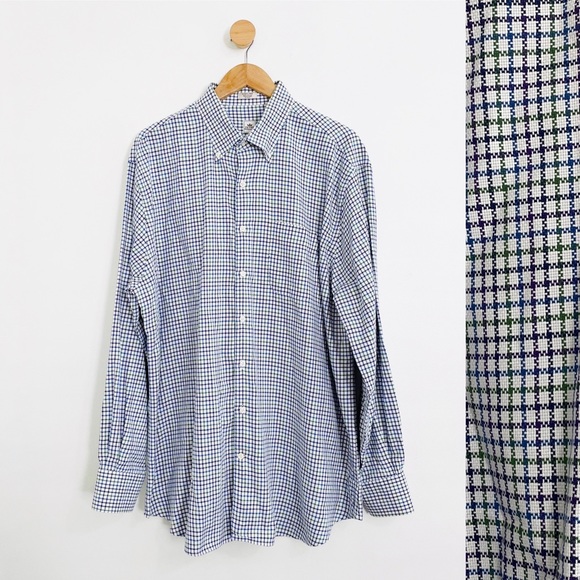 Peter Millar 100% Cotton Check Print Button Down - Picture 1 of 9